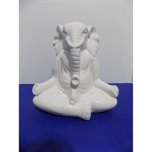 NEW Ceramic Ganesha Elephant Figurine Statue Sculptures Zen Hindu Buddha Yoga